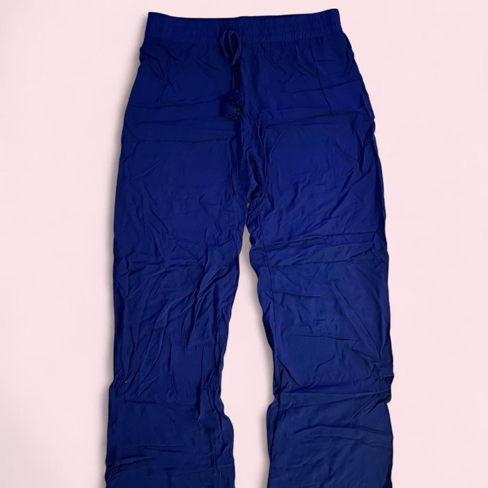 Elastic Waist Pull-On Pants - Navy Blue